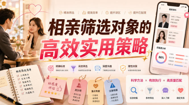 付费文章:相亲筛选对象的高效实用策略-创业信息网