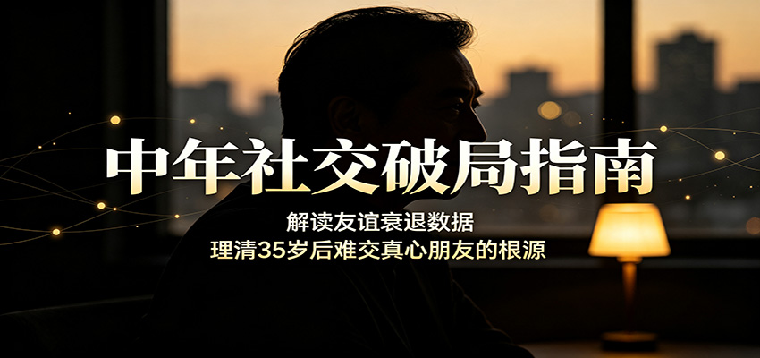 中年社交破局指南:解读友谊衰退数据,理清35岁后难交真心朋友的根源-创业信息网