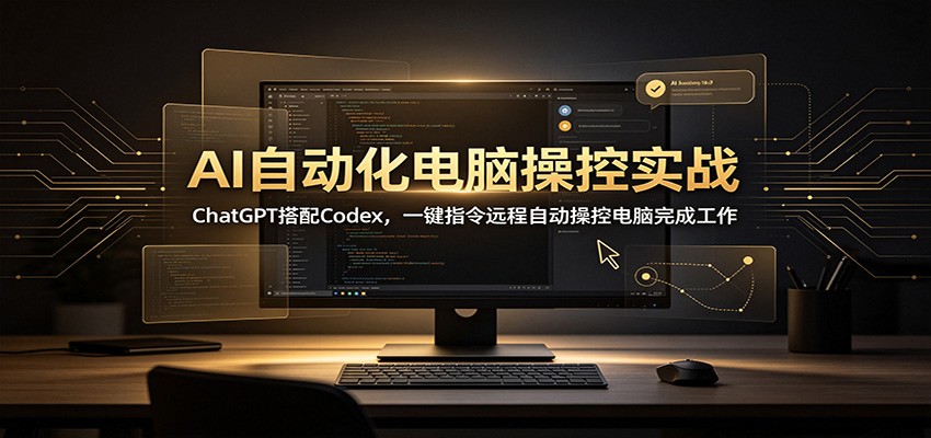 AI自动化电脑操控实战：ChatGPT搭配Codex，一键指令远程自动操控电脑完成工作-创业信息网