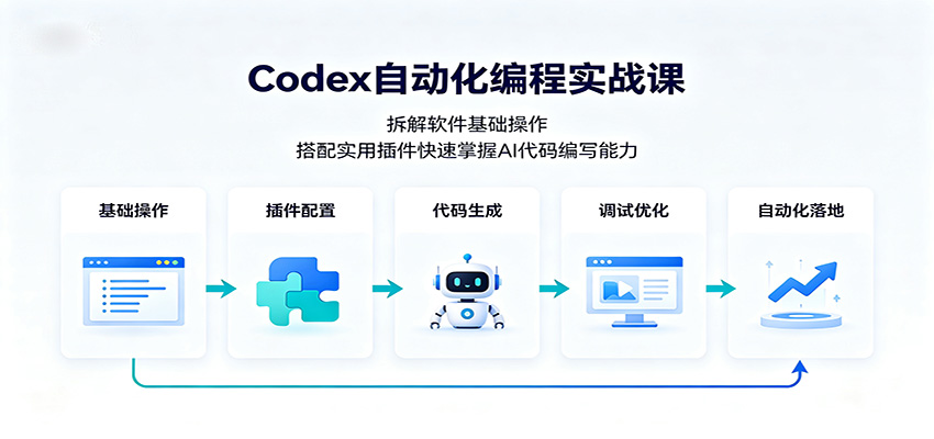 Codex自动化编程实战课：拆解软件基础操作，搭配实用插件快速掌握AI代码编写能力-创业信息网