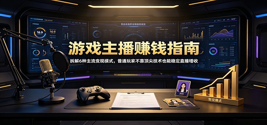 游戏主播赚钱指南：拆解6种主流变现模式，普通玩家不靠顶尖技术也能稳定直播增收-创业信息网