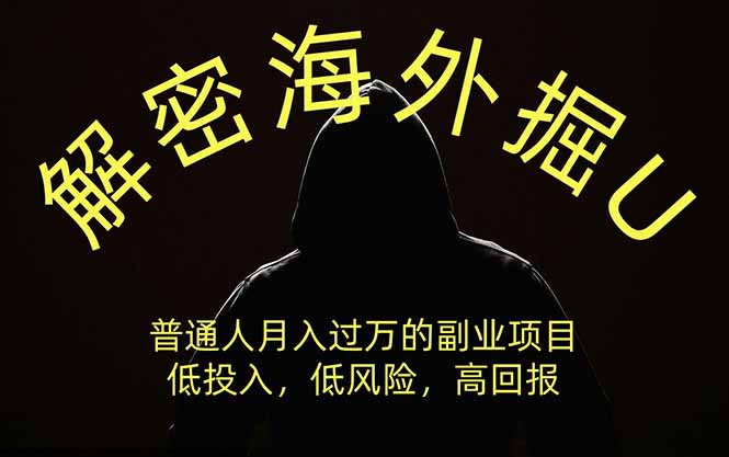 解密海外掘U，普通人月入过万的副业项目，低投入、低风险高回报，没有之一-创业信息网