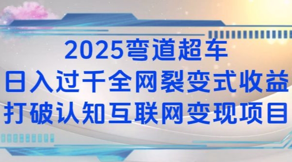 2025弯道超车日入过K全网裂变式收益打破认知互联网变现项目【揭秘】-创业信息网