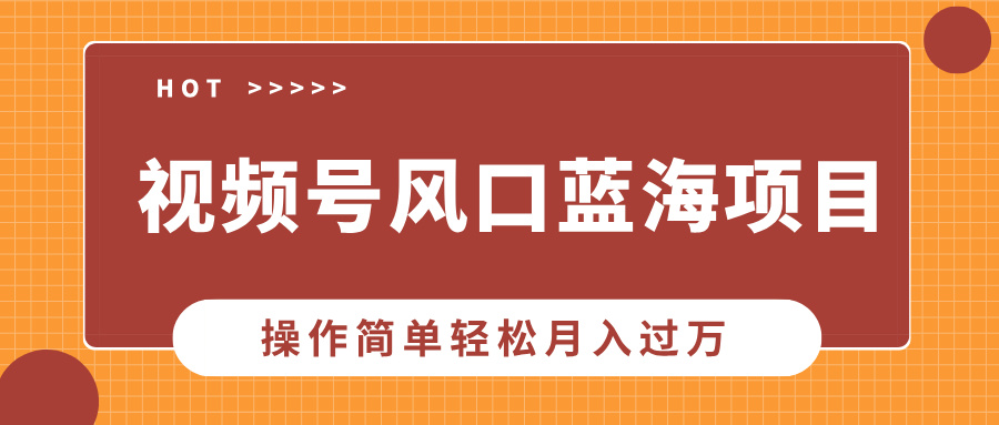 视频号风口蓝海项目，中老年人的流量密码，操作简单轻松月入过万-创业信息网